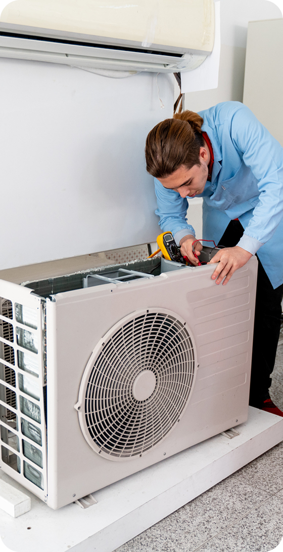 Air conditioner maintenance work